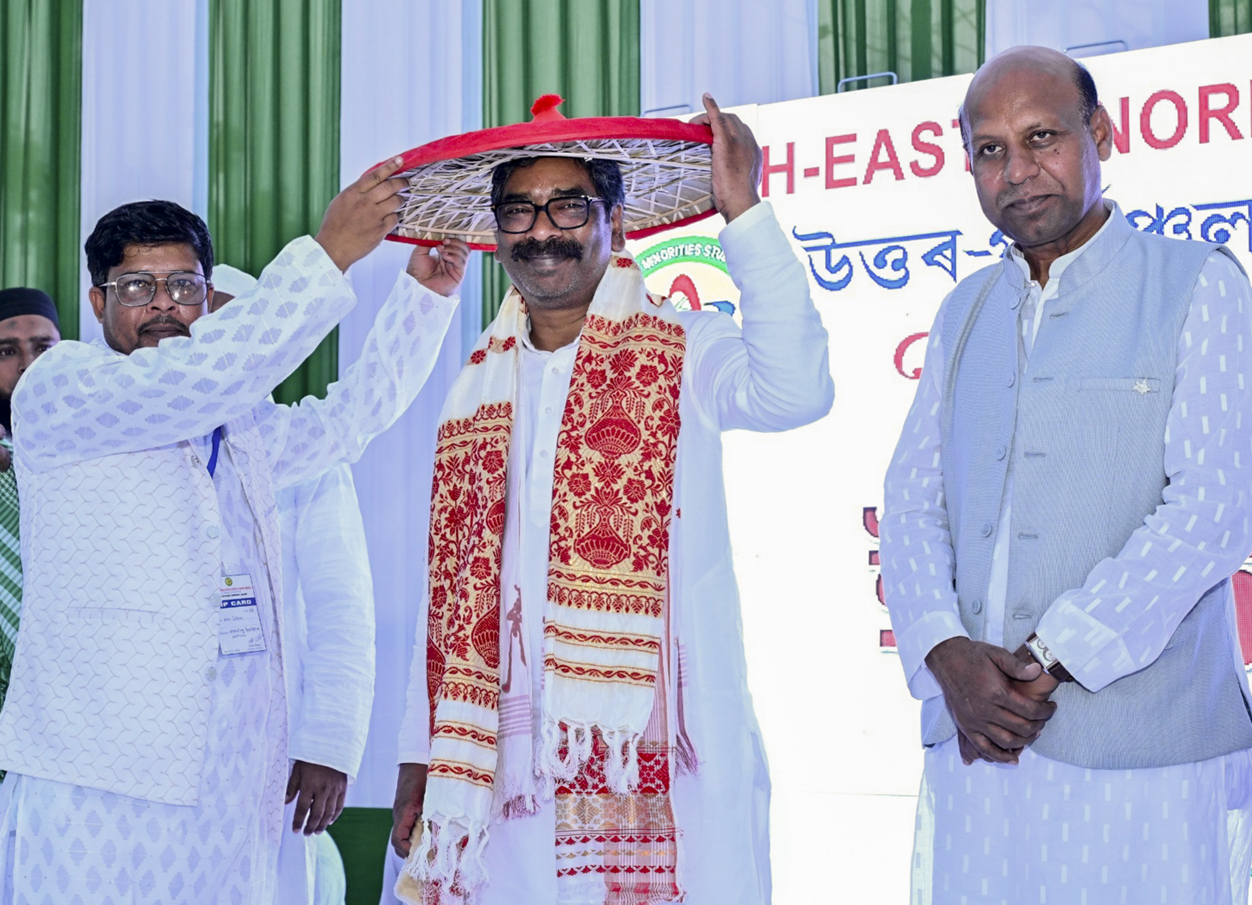 Hemant Soren attends an Iftar party in Guwahati