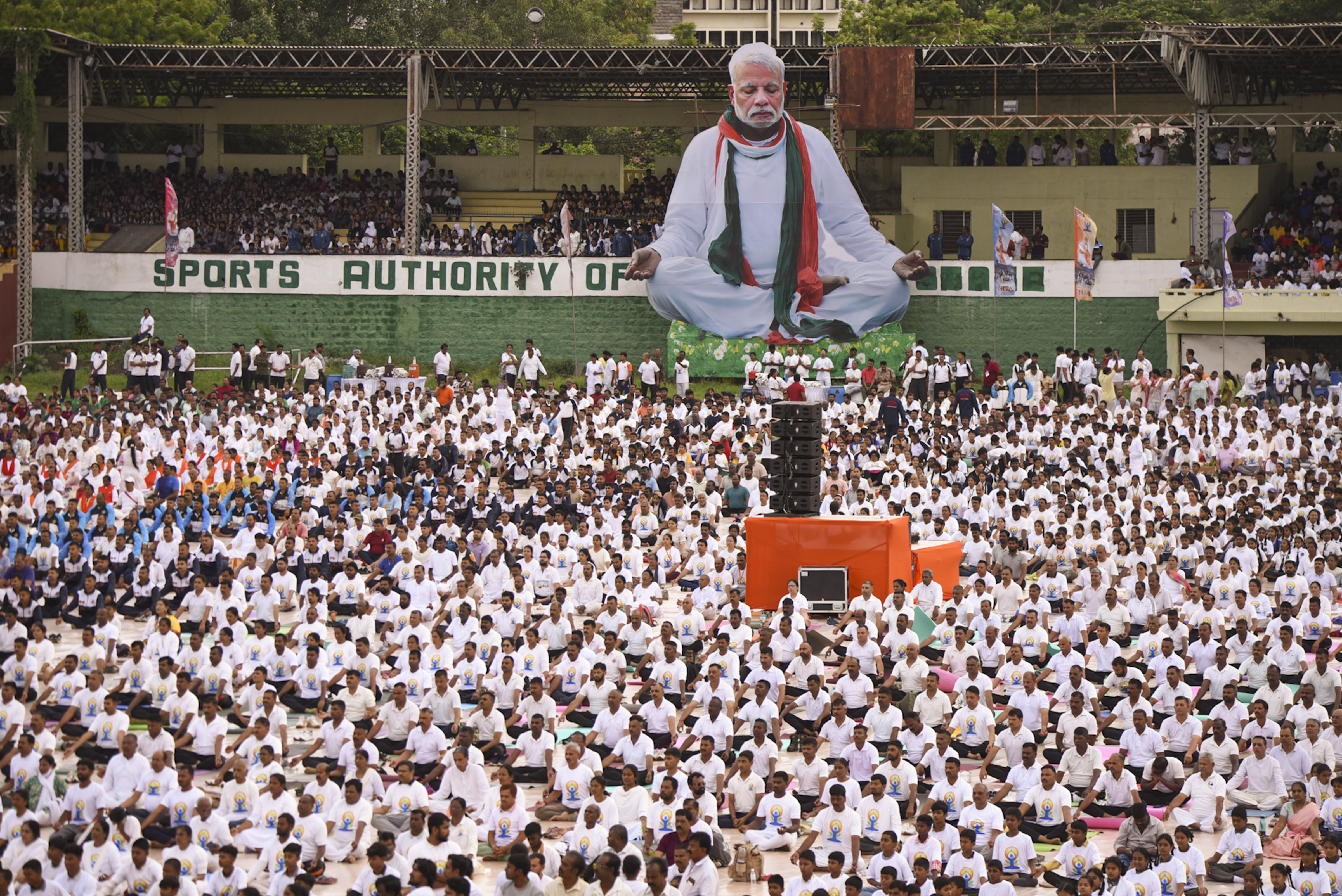 Yoga event on International Day of Yoga eve in Hyderabad