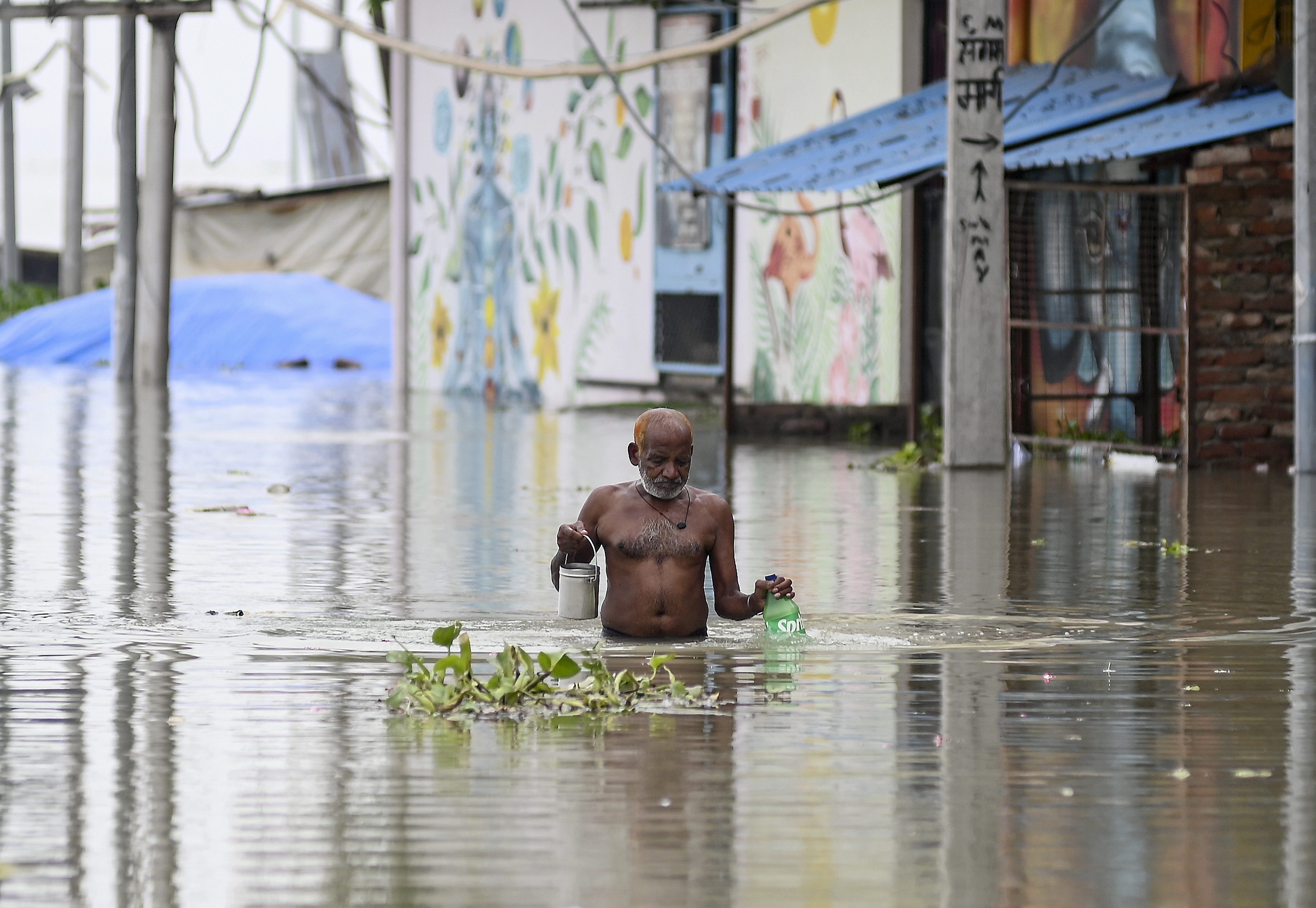Ganga river inundates areas in Prayagraj